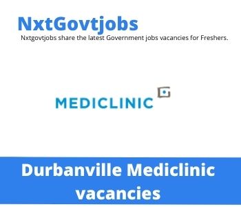 Durbanville Mediclinic CSSD Technician Jobs in Cape Town 2023