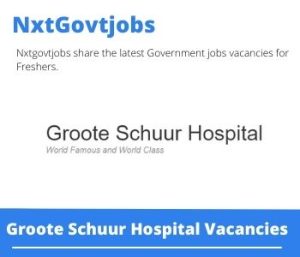 Groote Schuur Hospital Industrial Technician Production Vacancies in Cape Town 2023