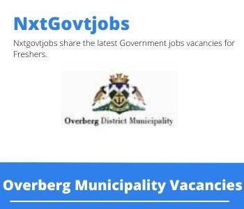 Overberg Municipality Senior Artisan Mechanic Vacancies in Bredasdorp 2022 Apply now