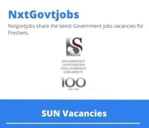 SUN Senior Secretary Vacancies in Stellenbosch 2023