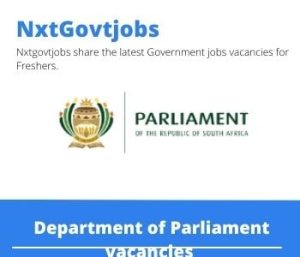 Department of Parliament Chief Librarian Vacancies in Cape Town 2022