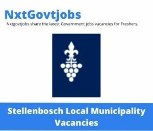 Stellenbosch Municipality Meter Reading Clerk Vacancies in Stellenbosch 2023