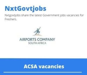 ACSA Screener Vacancies in Cape Town 2023