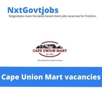 Cape Union Mart Junior Accountant Vacancies in Cape Town – Deadline 25 Jan 2024  Fresh Released