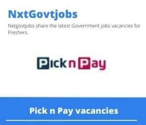 Pick n Pay Jnr Data Scientist Vacancies in Cape Town – Deadline 03 May 2023