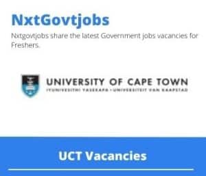 UCT Senior Scientific Officer Vacancies in Cape Town – Deadline 14 May 2023