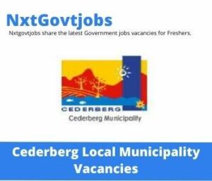 Cederberg Municipality Pmu Manager Vacancies in Cape Town – Deadline 15 June 2023