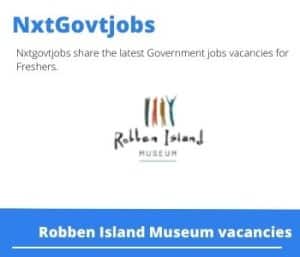 Robben Island Museum Harbour Master Vacancies in Cape Town – Deadline 14 May 2023