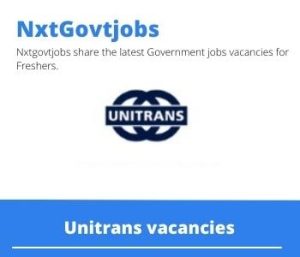 Unitrans General Worker Vacancies in Worcester – Deadline 31 Oct 2023