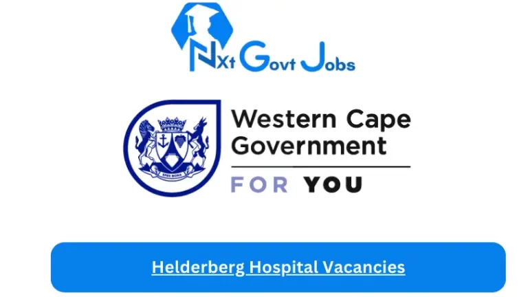 New Helderberg Hospital Vacancies 2024 @scubedonline.co.za Career Portal